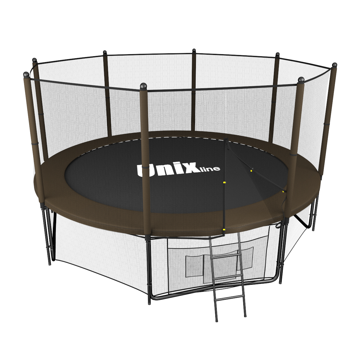Батут UNIX line Black&Brown 12 ft / 366 см (outside)