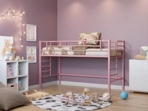 Кровать-чердак Ассоль Розовый
