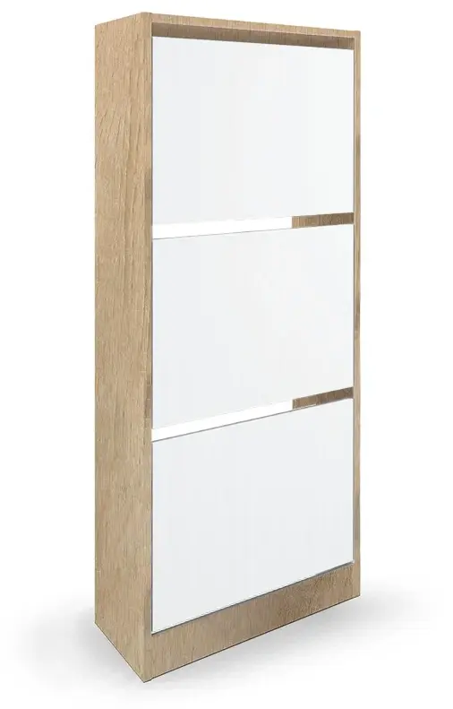 Обувница Vental Лаком-3 Дуб сонома/Белый