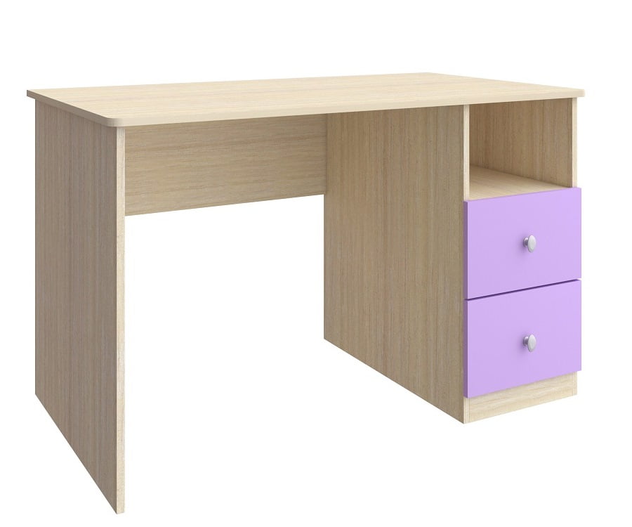 Письменный стол Астра Дуб молочный/Фиолетовый