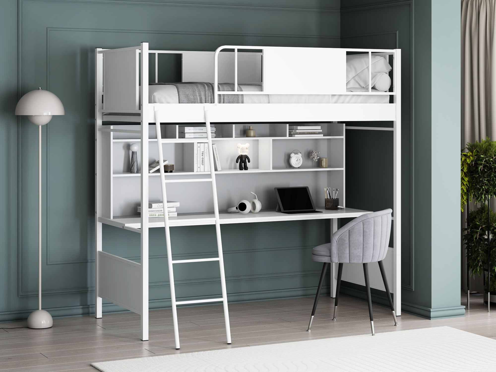 Кровать-чердак Мальта 2.2 Белый