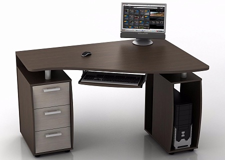 Фото Угловой компьютерный стол КС-14У Ибис BMS Картинка Угловой компьютерный стол КС-14У Ибис BMS