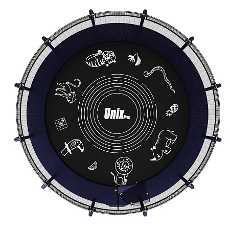 картинка Батут UNIX line SUPREME GAME 12 ft / 366 см (blue)