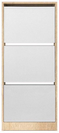 Обувница Vental Лаком-3 Дуб сонома/Белый