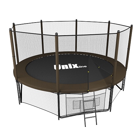 картинка Батут UNIX line Black&Brown 10 ft / 244 см (outside)