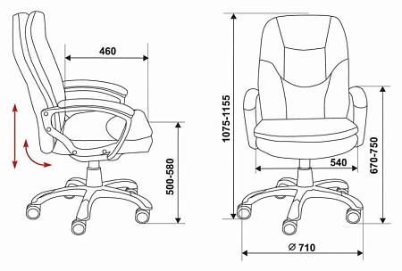 картинка Кресло руководителя Б15 коричневый