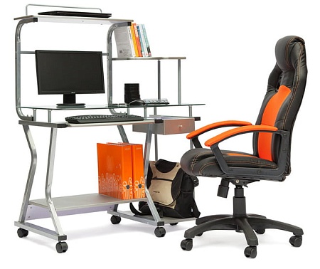 фото Компьютерное кресло Т 09 Driver черный-оранжевый картинка Компьютерное кресло Т 09 Driver черный-оранжевый