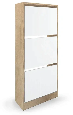 Обувница Vental Лаком-3 Дуб сонома/Белый