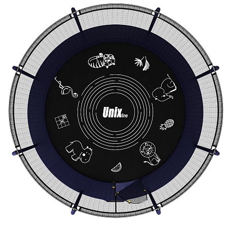 картинка Батут UNIX line SUPREME GAME 10 ft / 305 см (blue)