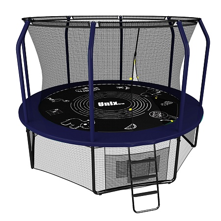 фото Батут UNIX line SUPREME GAME 8 ft / 244 см (blue) картинка Батут UNIX line SUPREME GAME 8 ft / 244 см (blue)