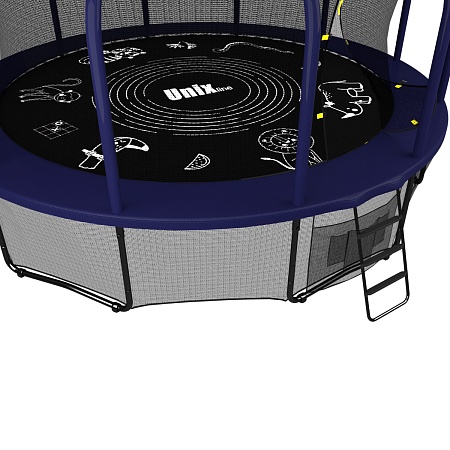 картинка Батут UNIX line SUPREME GAME 16 ft / 488 см (blue)