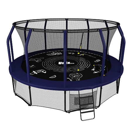 картинка Батут UNIX line SUPREME GAME 12 ft / 366 см (blue)