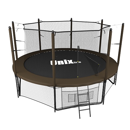 картинка Батут UNIX line Black&Brown 12 ft / 366 см (inside)