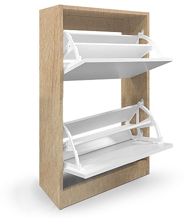 Обувница Vental Лаком-2 Дуб сонома/Белый