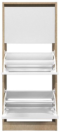 Обувница Vental Лаком-3 Дуб сонома/Белый