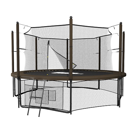 картинка Батут UNIX line Black&Brown 12 ft / 366 см (inside)