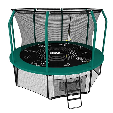 картинка Батут UNIX line SUPREME GAME 8 ft / 244 см (green)