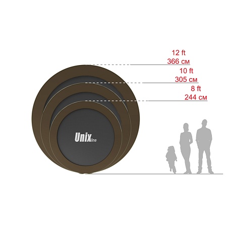 картинка Батут UNIX line Black&Brown 10 ft / 244 см (outside)