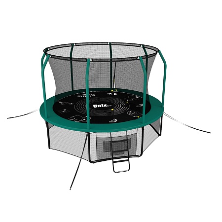 картинка Батут UNIX line SUPREME GAME 8 ft / 244 см (green)