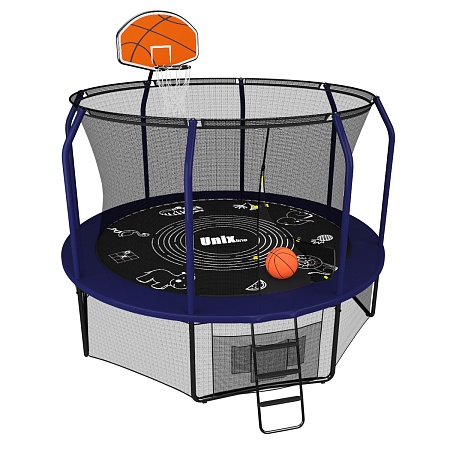 фото Батут UNIX line SUPREME GAME 8 ft / 244 см (blue) картинка Батут UNIX line SUPREME GAME 8 ft / 244 см (blue)